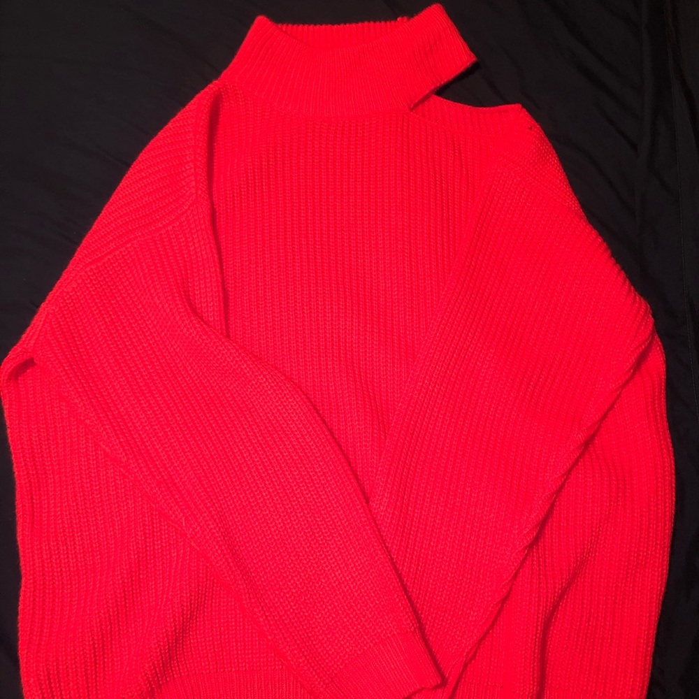 Plus size peak shoulder sweater